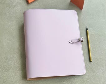 Recycled Leather Ring Binder Folder with Secret Folder Popper Closure - In 26 Colours!