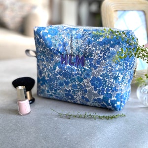 Personalised Liberty Print Travel Wash and Make Up Bag image 4