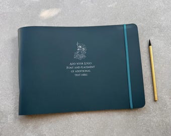 Logo A4 Ring Binder Folder Recycled Leather Landscape
