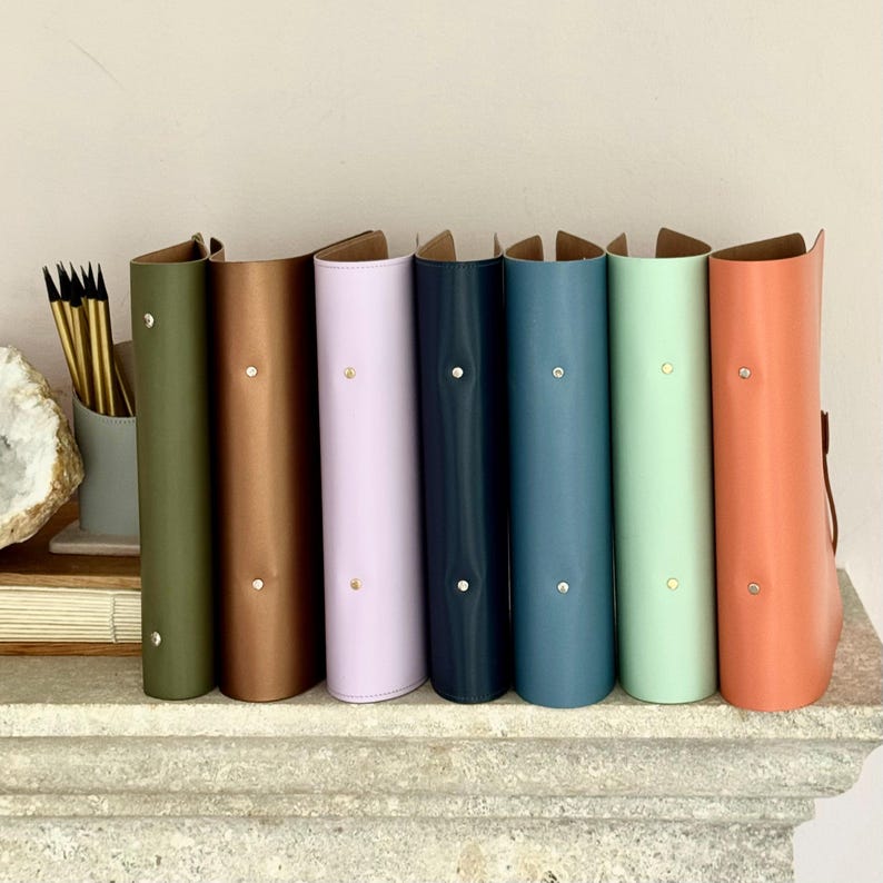A5 Ring Binder Recycled Leather image 6