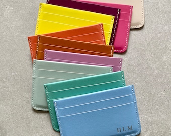 Personalised Credit/Travel Card Holder Recycled Leather