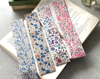 Liberty Tana Lawn® on Leather Bookmark