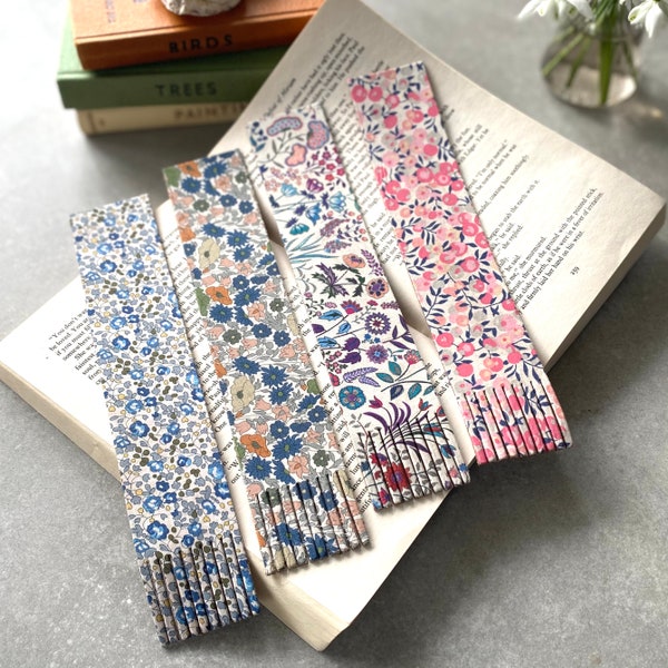 Liberty Tana Lawn® on Leather Bookmark