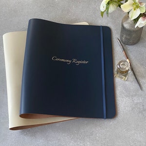 Celebrant Ceremony Register Folder Ring Binder Recycled Leather