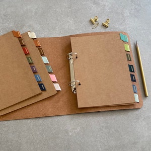 Weekly Dividers Recycled Leather Self-Adhesive Tabs