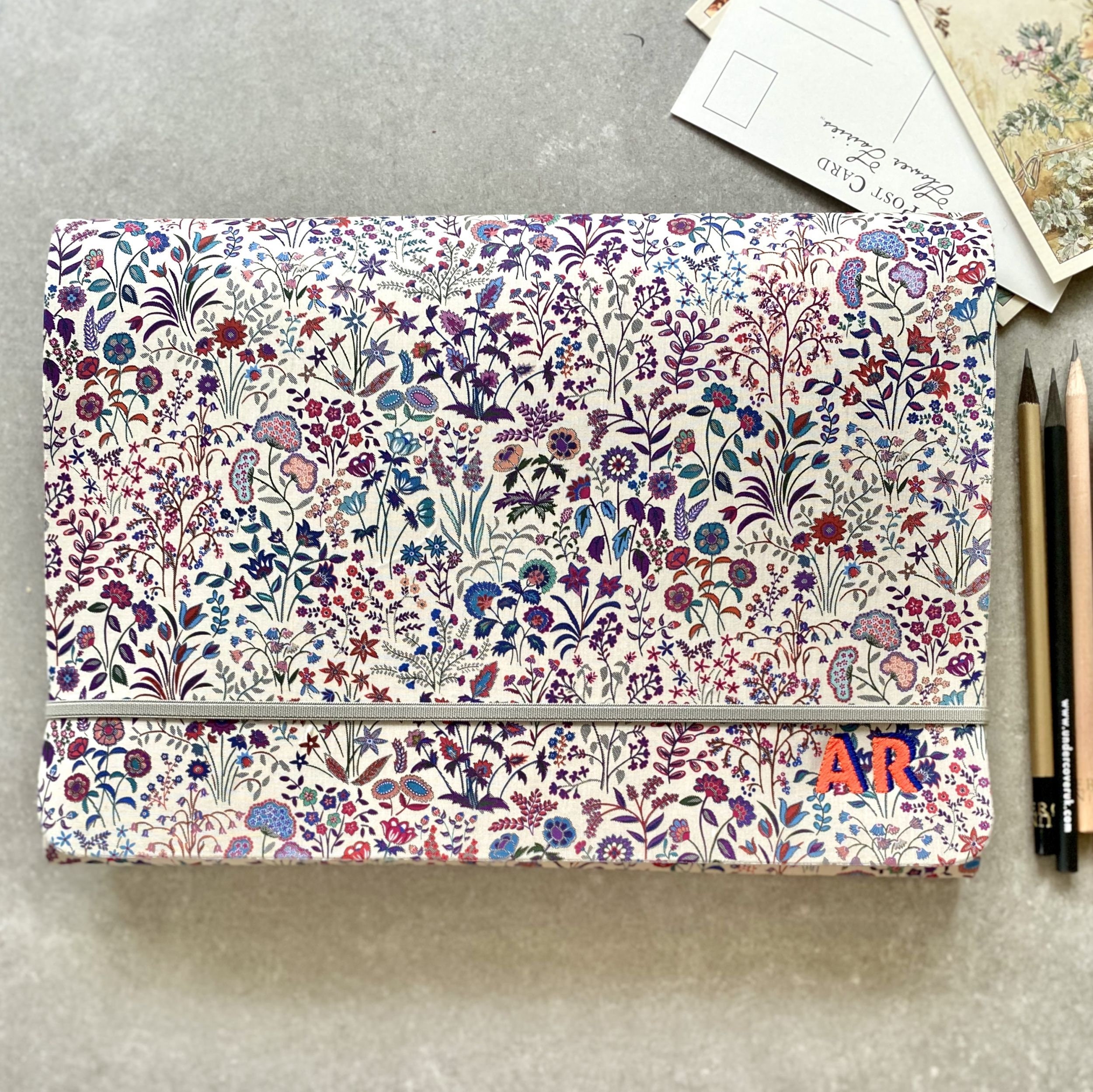 Folder With Liberty Print Fabric Recycled Leather Portfolio Etsy Ireland