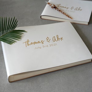 Personalised Large Recycled Leather Photo Album - In 25 Colours!