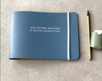 A5 Personalised Logo Ring Binder: Recycled Leather
