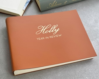 Personalised Large Photo Album Recycled Leather - In 28 Colours
