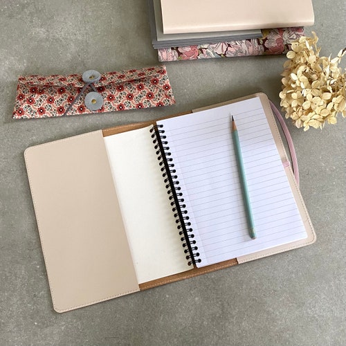 Recycled Leather Cover for A4 Spiral Notebook Add Your Own Etsy UK