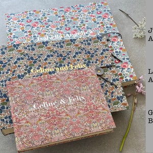 Liberty Fabric Cotton Guest Book Option to Personalise 画像 7