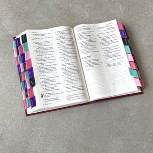 Colourful Leather Bible Study Index Tabs