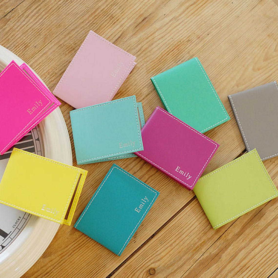 Travel Card Holder Recycled Leather Bespoke Etsy UK