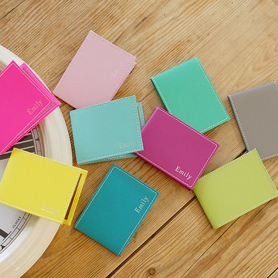 Travel Card Holder Recycled Leather Bespoke Etsy UK