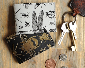 Recycled Leather Bugs Oyster Card Holder
