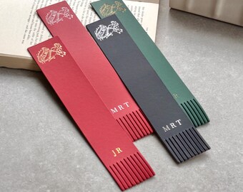 Bespoke Bookmark Recycled Leather with Rugby / Rugger Motif