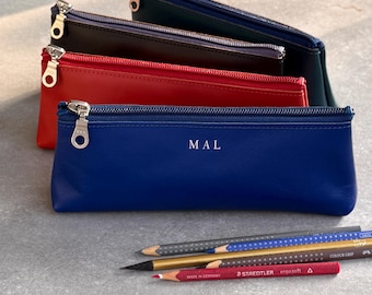 Personalised Leather Pencil Case. Deep and Practical. Elevating the Everyday.