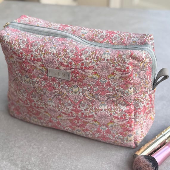Personalised Liberty Print Travel Wash and Make up Bag Etsy