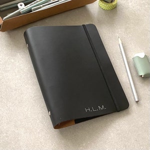 Agenda e raccoglitore organizer personalizzato ricaricabile A5 - Pelle riciclata