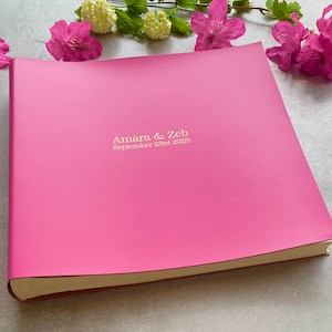 Design a Beautiful Wedding Keepsake – Personalised Recycled Leather Album in 28 Timeless Colours