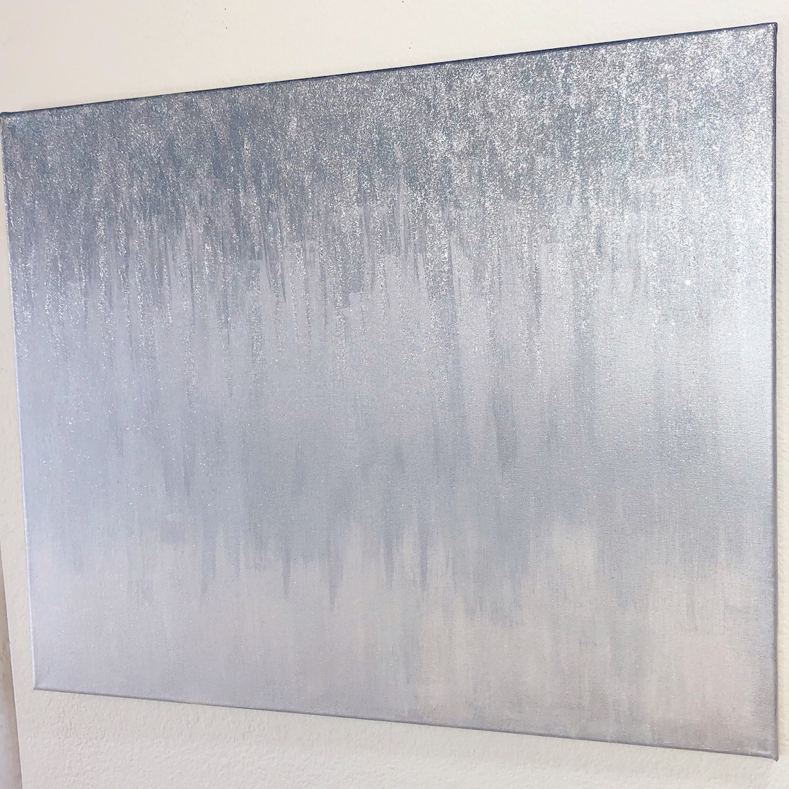 Silver Glitter Wall Art Etsy