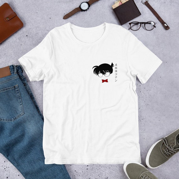 Détective Conan Minimaliste T Shirt Anime Japonais 90s Streetwear Style Japonais Lettres Japonaises écriture Japonaise Symbole Japonais - 