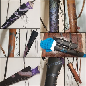 Unique Parasol and Fan Holsters - One-of-a-Kind Parasol Holster Ready to Ship - Mermaid Parasol Sling - Umbrella Carrier - Steampunk Quiver