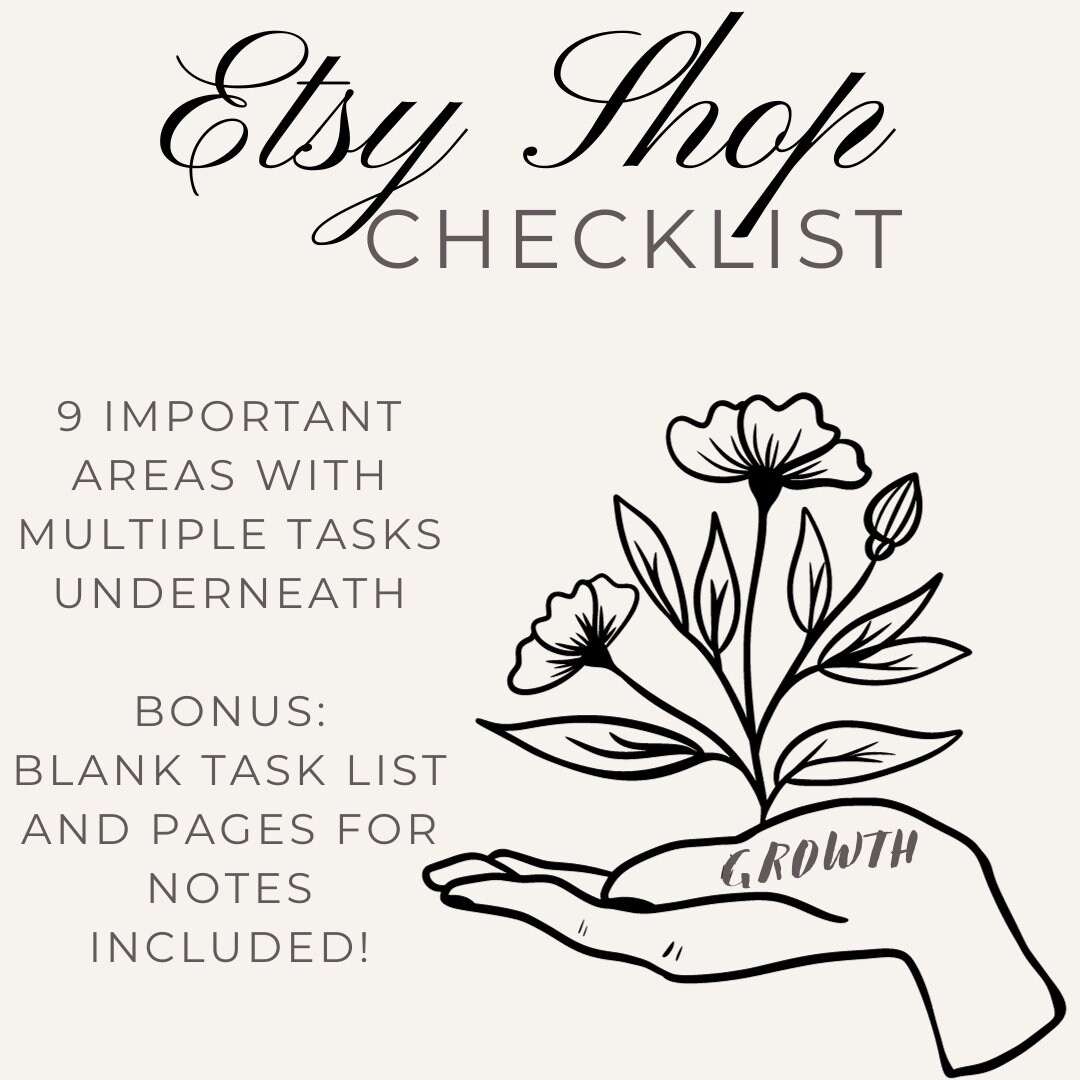 Etsy Shop Checklist Audit For Shop Overview Product Presentation Seo