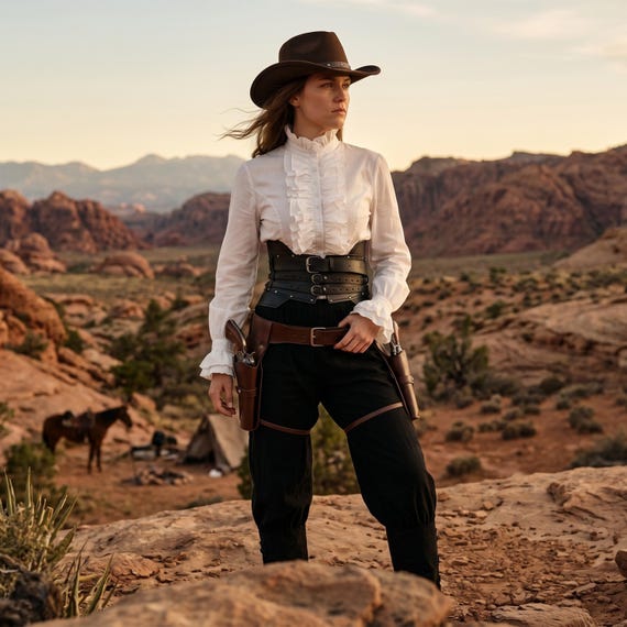 LARP Western Cowboy Full Costume Set | Wild West Gunslinger  display picture 3