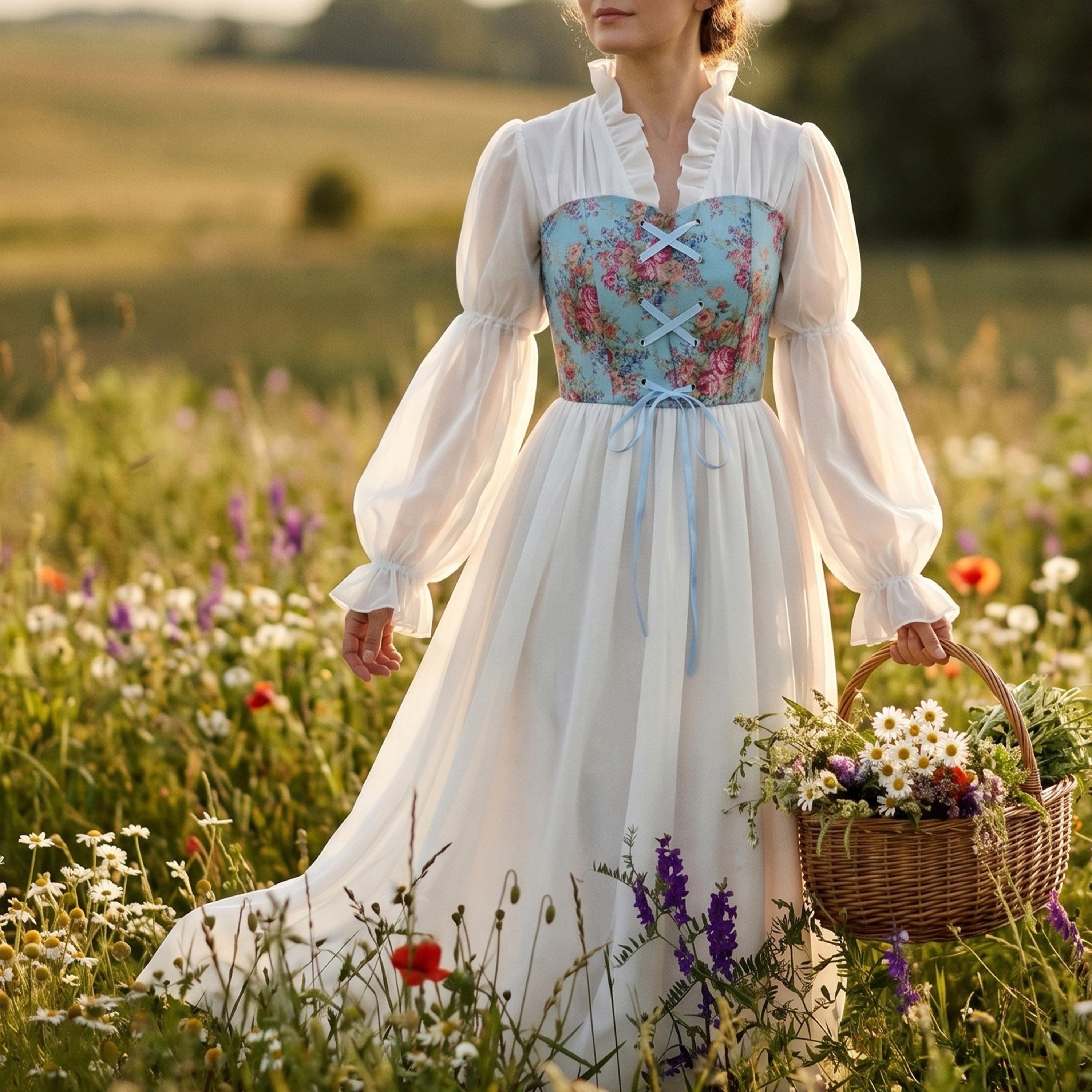 green emerald velvet dress White and Blue Floral Bustier Midi Dress