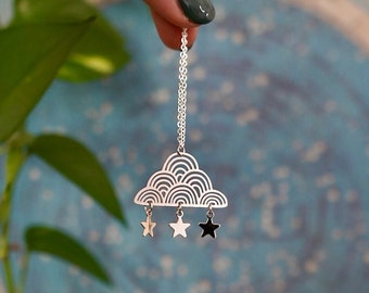 STARRY SKIES NECKLACE | Celestial Jewellery - Constellation Jewellery - Shooting Star Necklace - Sterling Silver