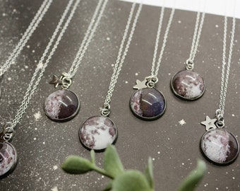 CUSTOM MOON PHASE Necklace |  Personalised Jewellery - Personalised Necklace - Birthday Moon Phase - Moon Necklace - Initial Jewellery