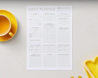 A4 Daily Planner Notepad: Gratitude, Goals, Appointments