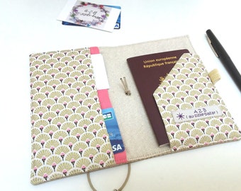 Passport and travel notebook case: a vegan wallet case with storage for going on vacation