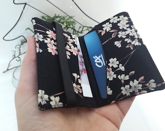 Card holder in black imitation leather: for business cards, credit cards or in a case for canteen and transport cards