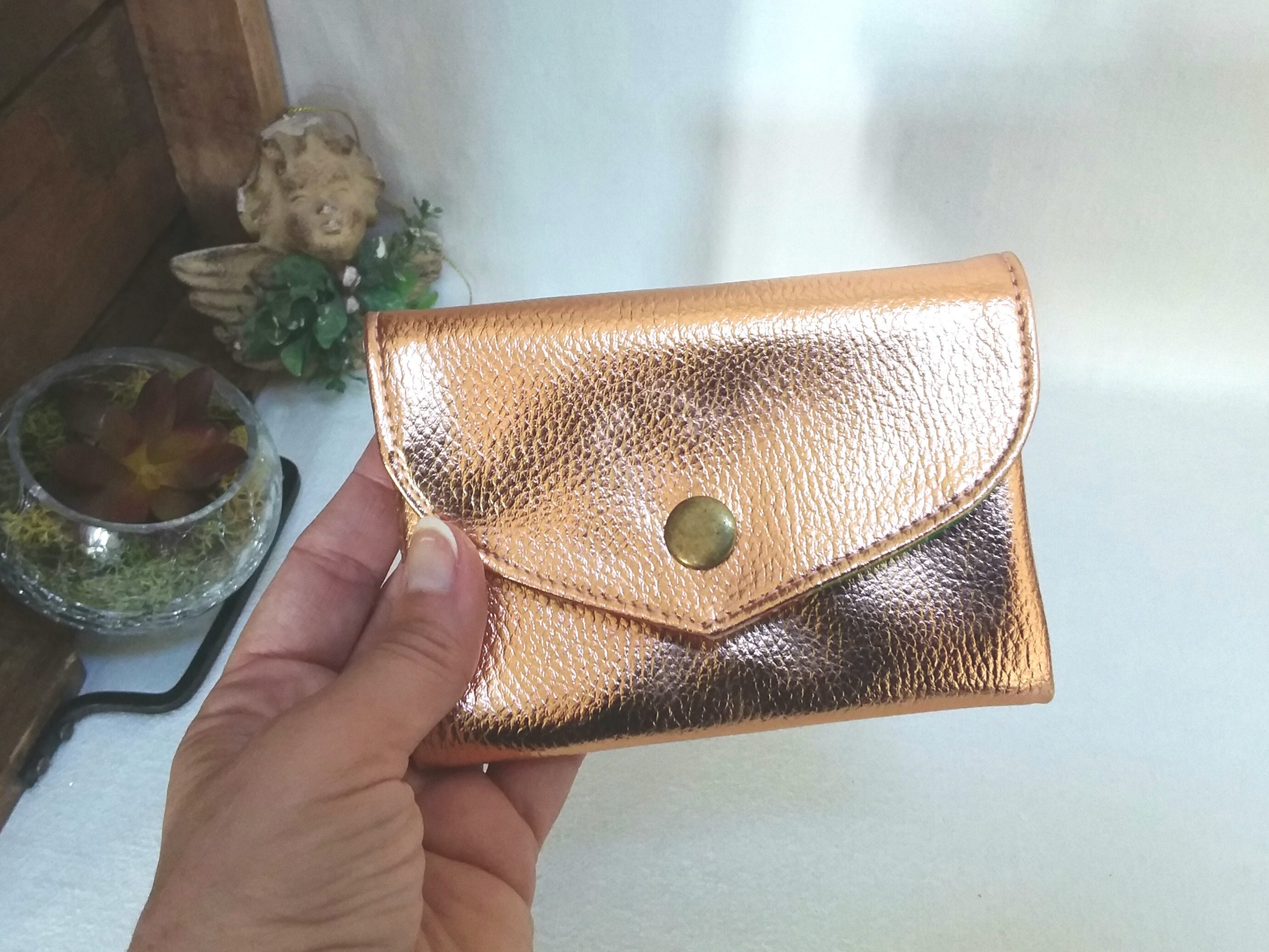Metallic gold clearance wallet