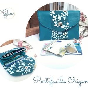 Portefeuille porte-monnaie à soufflets en simili cuir, un petit portefeuille complet personnalisable