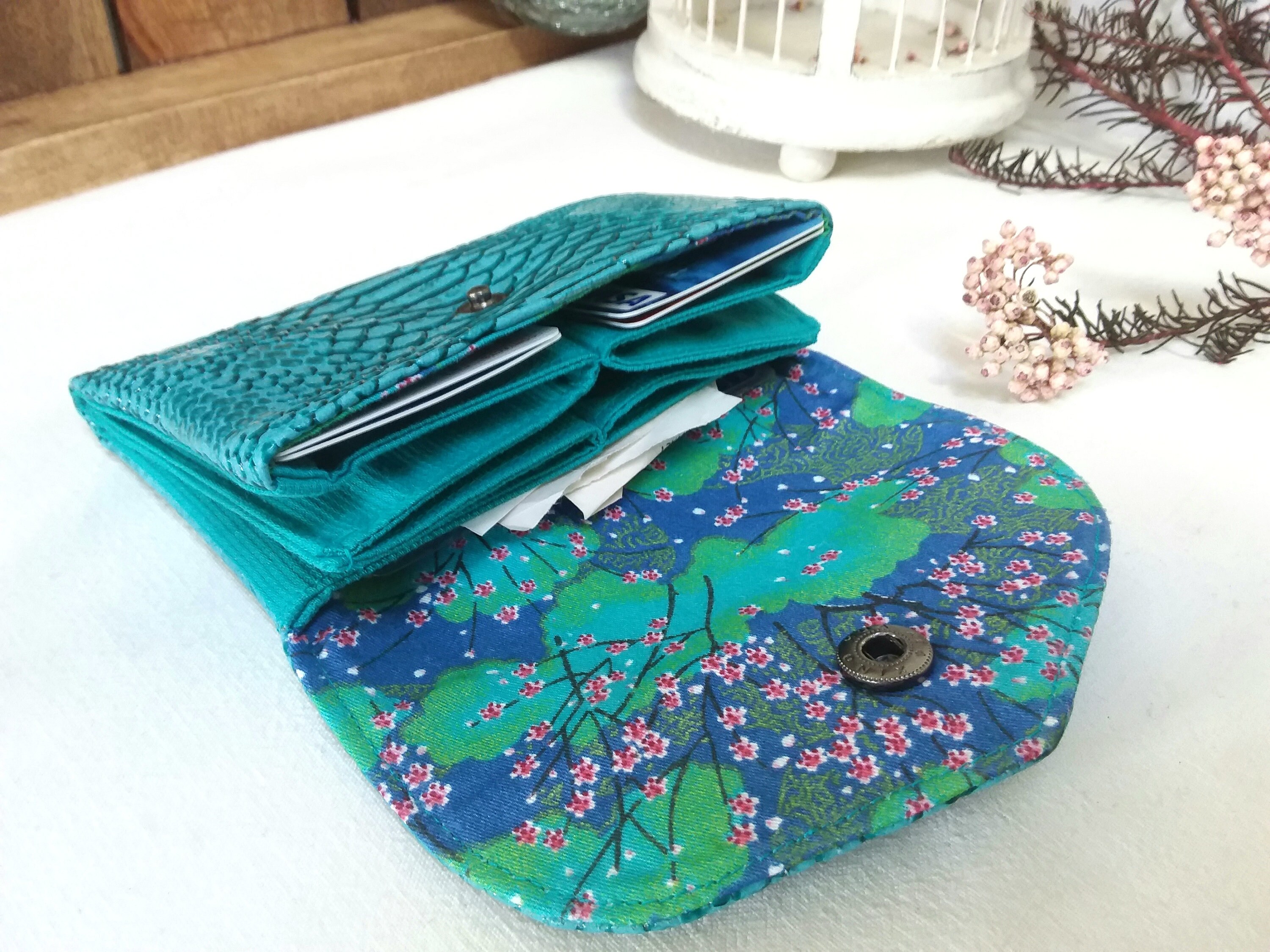 Customizable Turquoise Leatherette Wallet With Interior Etsy
