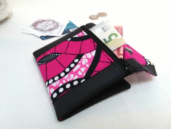 Portefeuille Femme En Wax à La Fois Un étui Pour Papiers Etsy