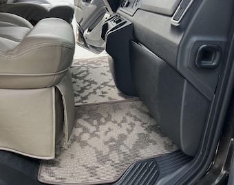 Dynamax DynaquestXL/DX3/Europa Designer Floor mats, 2025+ years, Super-C Freightliner M2, Abstract Brown/Beige Waterproof carpet set 3pcs