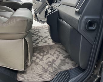 Thor Inception/Pasadena Designer Floor mats, 2018-2026, Waterproof Carpet for Super-C Freightliner S2RV, Abstract Brown/Beige 3 Pcs set