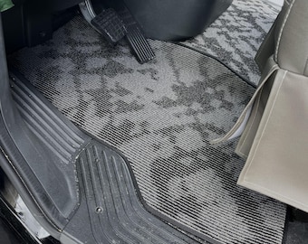 Dynamax DynaquestXL/DX3/Europa Designer Floor mats, 2025+ years, Super-C Freightliner M2, Abstract Black/Gray Waterproof carpet set 3pcs