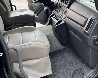 Dynamax DynaquestXL/DX3/Europa Floor mats, 2025+ years, Super-C Freightliner M2, Black/Gray color, Waterproof carpet set 3pcs
