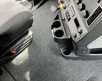 Freightliner Cascadia 126 Floor Mats, Waterproof Carpet set, Gray/Black color ,Sleeper Cab 2018-2026