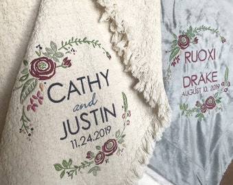 Embroidered Throws Etsy