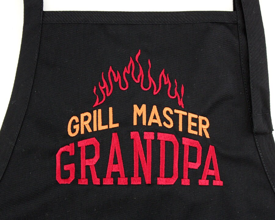 QUALITY APRON: Embroidered Father's Day Grill Master Grandpa or D…