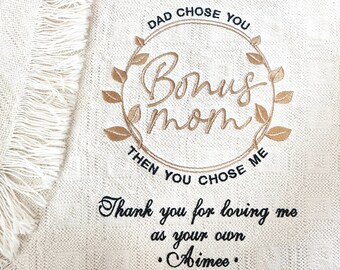 Bonus Mom gift for wedding | personal wedding gift for step mom | to stepmom from bride | stepmother wedding keepsake | second mom thank you