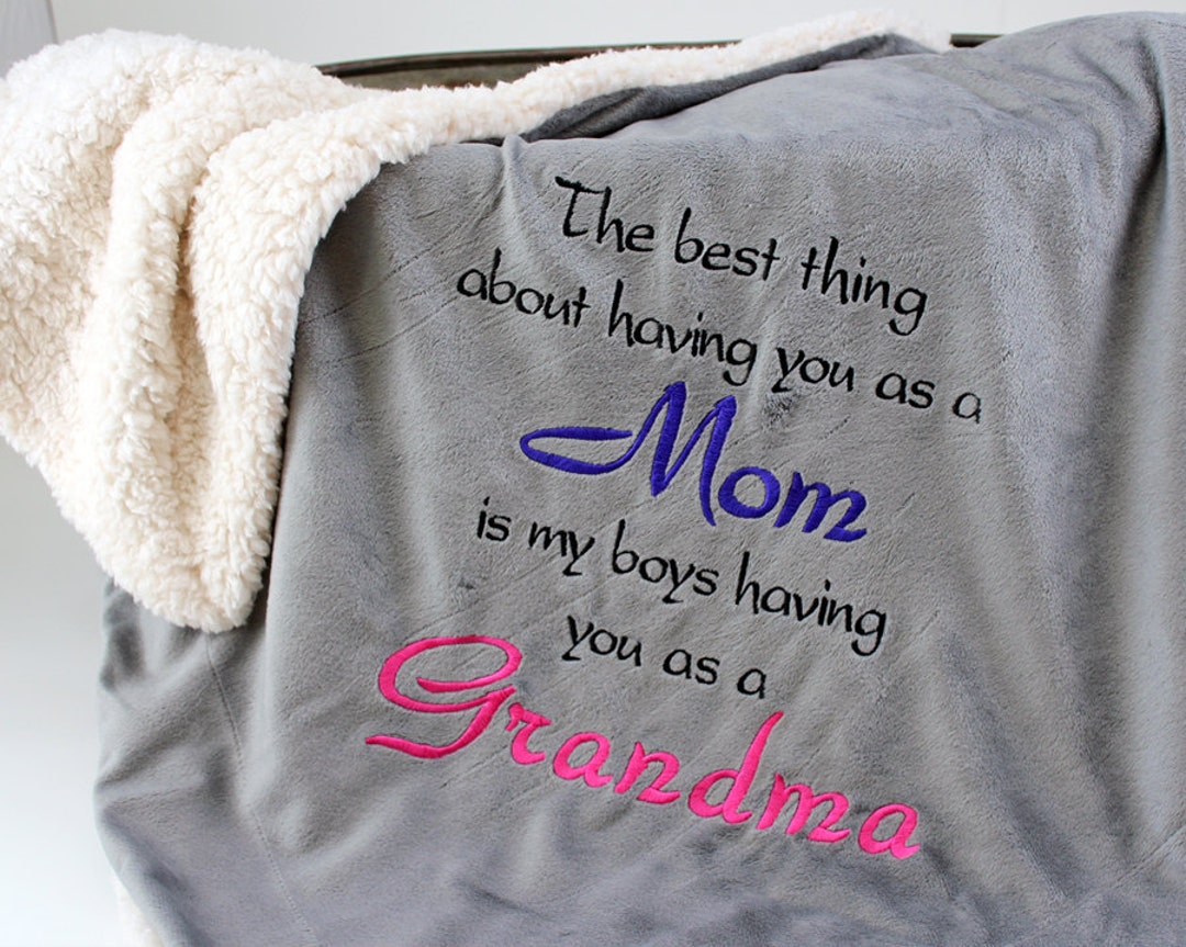 Personalized Grandma Mom Throws and Blankets Custom Etsy