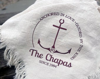 Personalized Anniversary Embroidered Throws and Blankets |  Custom Embroidered Christian | Anniversary Gift | Completely Personalized by You