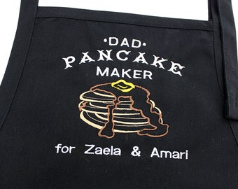 Dad or Grandpa Pancake Maker Apron| Dad Pancake Apron | Personalized Daddy Gift | First Father's Day | Dad who Cooks